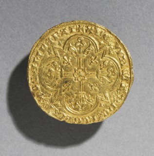 Mouton dOr of King Jean le Bon of France, 1350-1364 (reverse), 1350-1364. Creator: Unknown.