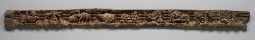 Narrative Frieze: Life of a Hermit in Forest Retreat Architrave from a Jain Temple, 1500s-1600s. Creator: Unknown.