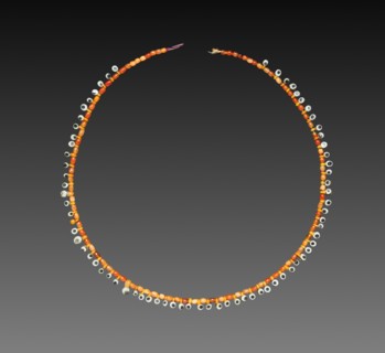 Necklace, 1980-1801 BC (barrel beads) and 1295-1186 BC (eye beads). Creator: Unknown.