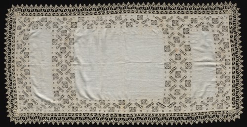 Needlepoint (Cutwork) and Bobbin Lace Cloth, 16th century. Creator: Unknown.