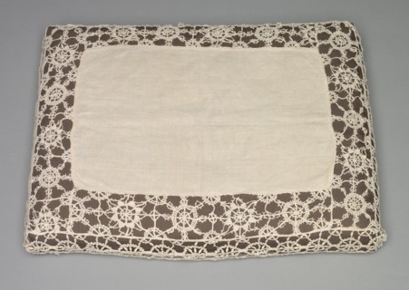 Needlepoint (Reticella) and Bobbin Lace Pillow Case, 17th century. Creator: Unknown.