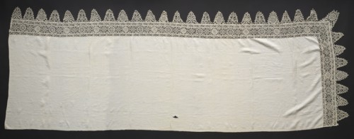 Needlepoint Lace (Reticella) Top of Linen Sheet, 17th century. Creator: Unknown.