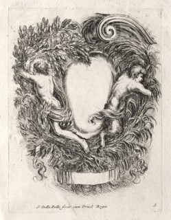 New Model for a Cartouche, 1647. Creator: Stefano Della Bella (Italian, 1610-1664).