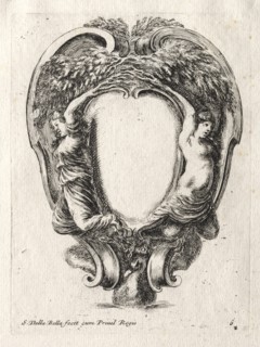 New Model for a Cartouche, 1647. Creator: Stefano Della Bella (Italian, 1610-1664).