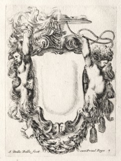 New Model for a Cartouche, 1647. Creator: Stefano Della Bella (Italian, 1610-1664).
