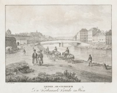 Nieder-oesterreich, Die Ferdinand Brucke in Wien. Creator: Jakob Alt (Austrian, 1789-1872).