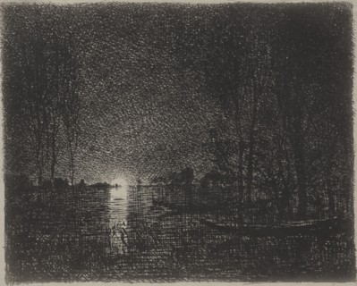 Nightpiece, original impression 1862, printed in 1921. Creator: Charles François Daubigny (French, 1817-1878).