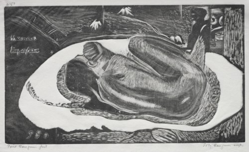 Noa Noa: Manao Yupapau ( Watched by the Spirts of the Dead), 1893-94. Creator: Paul Gauguin (French, 1848-1903).