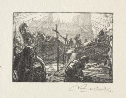 Notre Dame vue du Marché aux pommes . Creator: Auguste Louis Lepère (French, 1849-1918).
