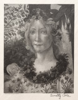 Old Italian Masters: Head of Flora, 1888-1892. Creator: Timothy Cole (American, 1852-1931).