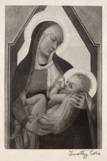 Old Italian Masters: Madonna and Child, 1888-1892. Creator: Timothy Cole (American, 1852-1931).