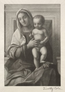 Old Italian Masters: Madonna and Child, 1888-1892. Creator: Timothy Cole (American, 1852-1931).