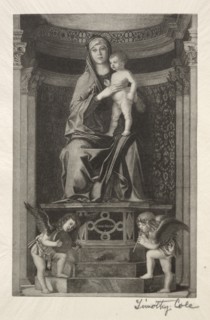 Old Italian Masters: Madonna and Child, 1888-1892. Creator: Timothy Cole (American, 1852-1931).