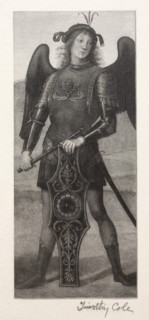 Old Italian Masters: St. Michael, 1888-1892. Creator: Timothy Cole (American, 1852-1931).