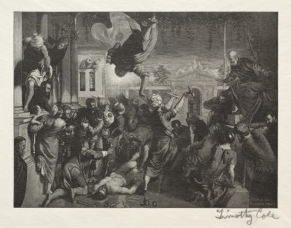 Old Italian Masters: The Miracle of St. Mark, 1888-1892. Creator: Timothy Cole (American, 1852-1931).