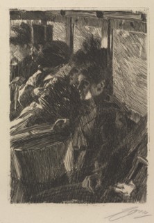 Omnibus, 1892. Creator: Anders Zorn (Swedish, 1860-1920).