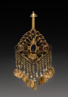 Ornament in the Shape of a Peacock, 1600s-1700s. Creator: Unknown.