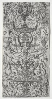 Ornament Panel with a Bird Cage, c. 1500-1512. Creator: Nicoletto da Modena (Italian).
