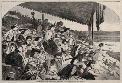 Our Watering Places - Horse Racing at Saratoga, 1865. Creator: Winslow Homer (American, 1836-1910).