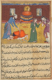 Page from Tales of a Parrot (Tuti-nama): Fifty-second night: The pious man?s son..., c. 1560. Creator: Unknown.