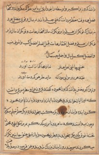 Page from Tales of a Parrot (Tuti-nama): text page, c. 1560. Creator: Unknown.