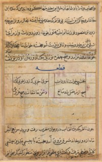 Page from Tales of a Parrot (Tuti-nama): text page, c. 1560. Creator: Unknown.