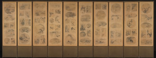 Painting of One Hundred Themes (obverse), late 1800s. Creator: Unknown.