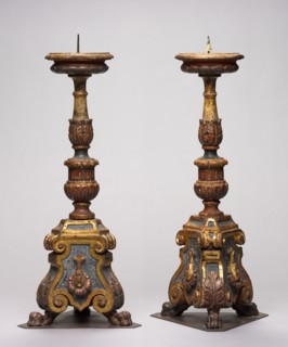 Pair of Candlesticks, late 1400s. Creator: Unknown.