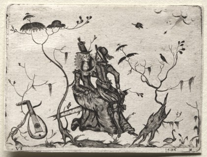 Pair of Lovers, 1626. Creator: Valentin Sezenius (German).