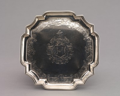 Pair of Salvers, 1740-1750. Creator: Jacob Hurd (American, 1702-1758).