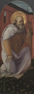 Panel from a Triptych: St. Anthony Abbot, 1458. Creator: Filippo Lippi (Italian, c. 1406-1469).