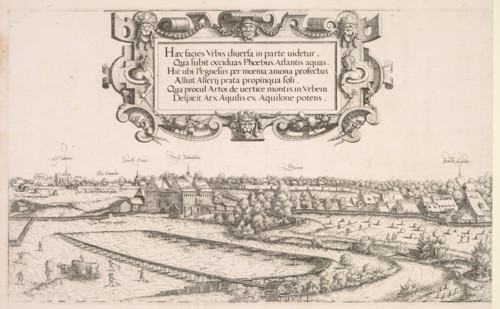 Panoramic View of Nuremberg: Left Portion, 1552. Creator: Hanns Lautensack (German, 1524-1566).