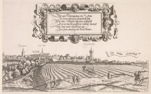 Panoramic View of Nuremberg: Right Portion, 1552. Creator: Hanns Lautensack (German, 1524-1566).