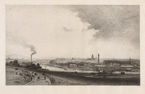 Paris in 1867, View from the Trocadero, 1867. Creator: Maxime Lalanne (French, 1827-1886).