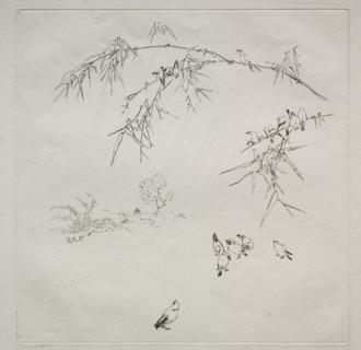 Parisian Service (Haviland service): Rain (no. 10), 1875. Creator: Félix Bracquemond (French, 1833-1914).