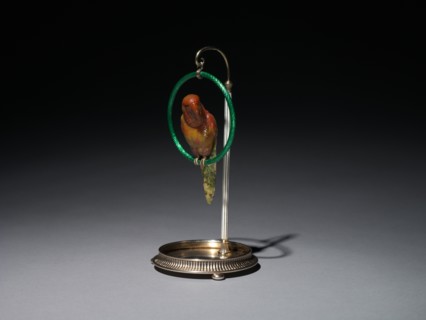Parrot on a Perch , 1896-1903. Creator: House of Fabergé (Russian, 1842-1918); Mikhail Evlampievich Perkhin (Russian, 1860-1903).