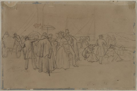 Passengers for Rhine Steamer (recto) Passengers for Rhine Steamer (verso). Creator: Heinrich von Mayr (German, 1806-1871).