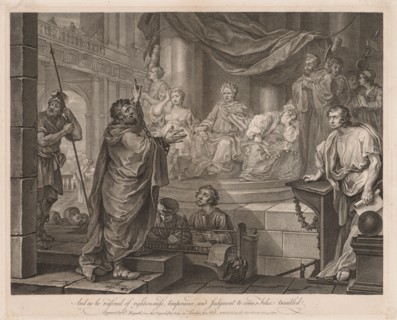 Paul before Félix (Large Plate), 1752. Creator: William Hogarth (British, 1697-1764).