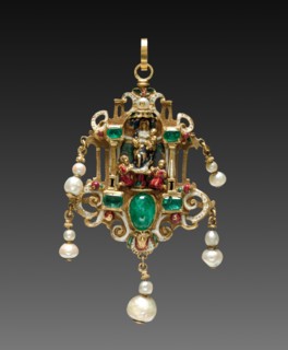 Pendant with Virgin and Child with Saints and Saint John the Evangelist, late 1500s. Creator: Unknown.