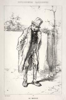 Physionomies Parisienne: Au Marais, 1869. Creator: Paul Gavarni (French, 1804-1866).