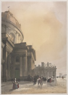 Picturesque Architecture in Paris, Ghent, Antwerp, Rouen: La Chapelle de lInstitut..., 1839. Creator: Thomas Shotter Boys (British, 1803-1874).