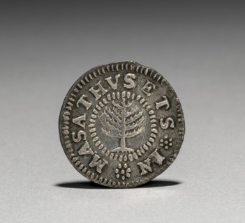 Pine Tree Shilling (obverse), 1652. Creator: John Hull (American, 1624-1683); Robert Sanderson (American, 1609-1693).