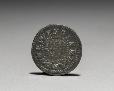 Pine Tree Shilling (reverse), 1652. Creator: John Hull (American, 1624-1683); Robert Sanderson (American, 1609-1693).