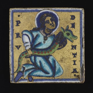 Plaque: Prudentia (Prudence), c. 1160. Creator: Unknown.