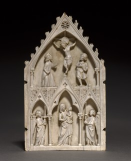 Plaque: The Crucifixion and Virgin and Child with Angels, c. 1250-1270. Creator: Unknown.