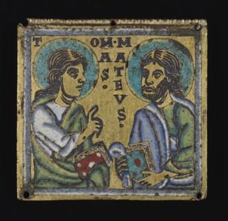 Plaque: Thomas and Matthew, c. 1160. Creator: Unknown.