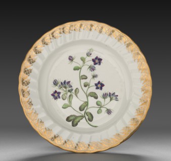 Plate from Dessert Service: Venus Looking Glass, c. 1800. Creator: Derby (Crown Derby Period) (British).