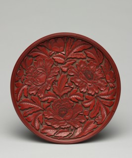 Plate with Peony Decoration, late 1300s-early 1400s. Creator: Unknown.