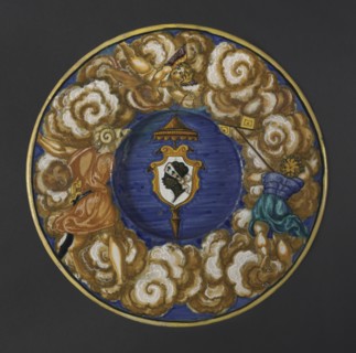 Plate with the Arms of the Pucci Family, 1532. Creator: Francesco Xanto Avelli (Italian, 1486/87-c. 1544).