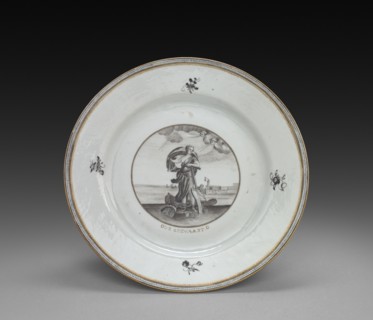 Plate: Female Figure, 1700s. Creator: Unknown.